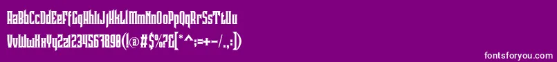 Pindunk Personal Use-Schriftart – Weiße Schriften auf violettem Hintergrund