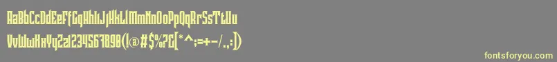 Pindunk Personal Use-Schriftart – Gelbe Schriften auf grauem Hintergrund