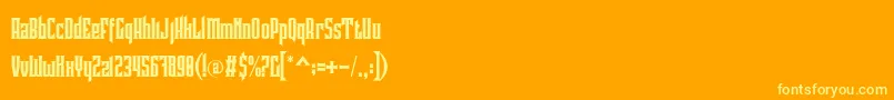 Pindunk Personal Use Font – Yellow Fonts on Orange Background
