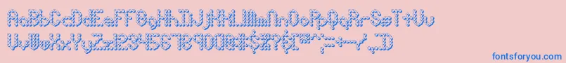 pindwnx Font – Blue Fonts on Pink Background