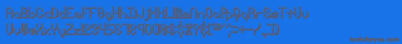 pindwnx Font – Brown Fonts on Blue Background