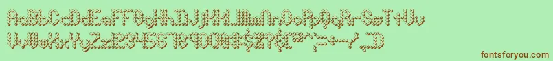 pindwnx Font – Brown Fonts on Green Background