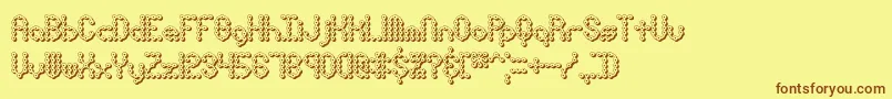 pindwnx Font – Brown Fonts on Yellow Background