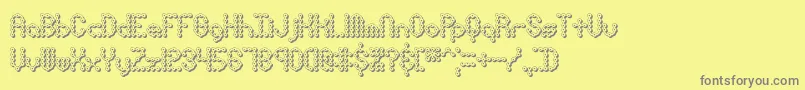 pindwnx Font – Gray Fonts on Yellow Background