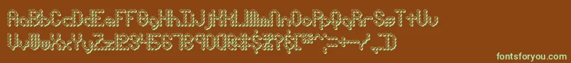 pindwnx Font – Green Fonts on Brown Background