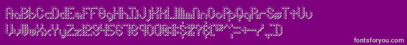 pindwnx Font – Green Fonts on Purple Background