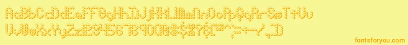 pindwnx Font – Orange Fonts on Yellow Background