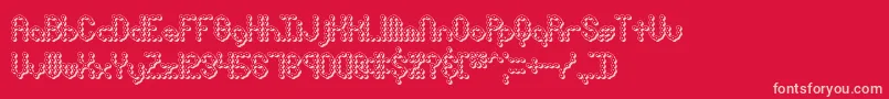 pindwnx Font – Pink Fonts on Red Background