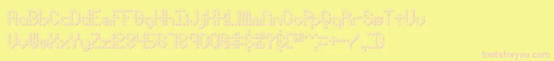 pindwnx Font – Pink Fonts on Yellow Background