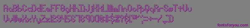 pindwnx-Schriftart – Violette Schriften auf grauem Hintergrund