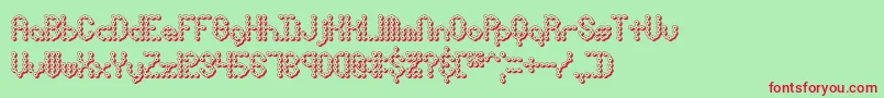 pindwnx Font – Red Fonts on Green Background