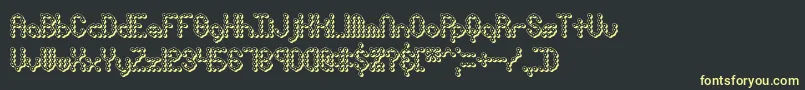 pindwnx Font – Yellow Fonts on Black Background