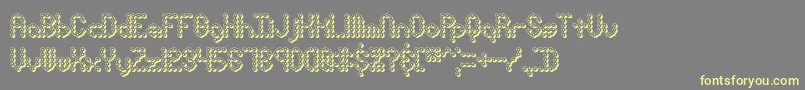 pindwnx Font – Yellow Fonts on Gray Background