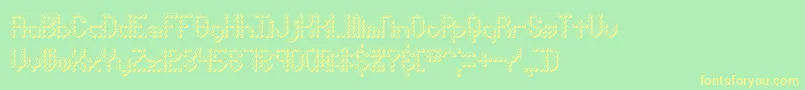 pindwnx Font – Yellow Fonts on Green Background