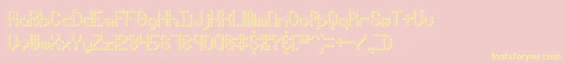 pindwnx Font – Yellow Fonts on Pink Background