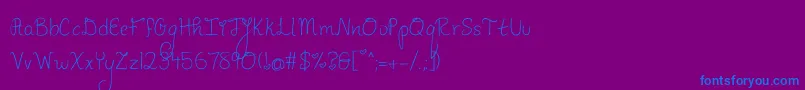 フォントpineapples dont have sleeves – 紫色の背景に青い文字