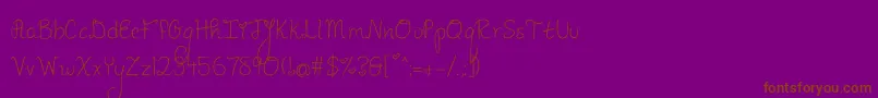 フォントpineapples dont have sleeves – 紫色の背景に茶色のフォント