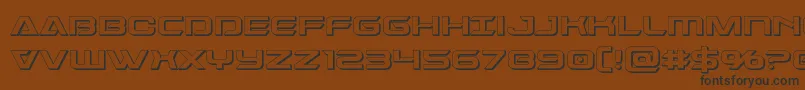 Dameron3D Font – Black Fonts on Brown Background