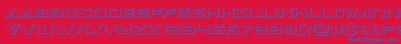 Weitere Informationen zur Dameron3D-Schriftart Dameron3D-Schriftart – Blaue Schriften auf rotem Hintergrund