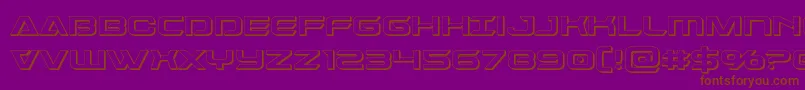 Dameron3D Font – Brown Fonts on Purple Background