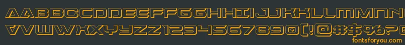 Dameron3D Font – Orange Fonts on Black Background