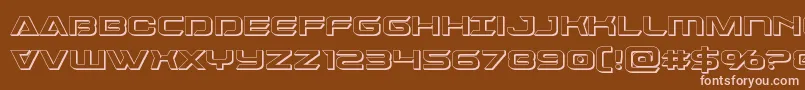 Dameron3D Font – Pink Fonts on Brown Background
