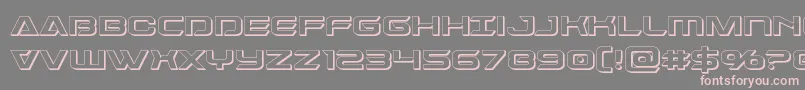 Dameron3D Font – Pink Fonts on Gray Background