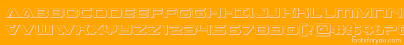 Dameron3D Font – Pink Fonts on Orange Background