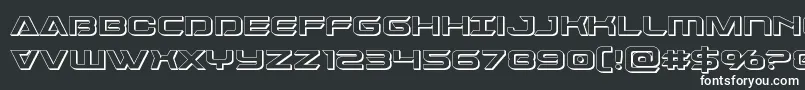 Dameron3D Font – White Fonts on Black Background