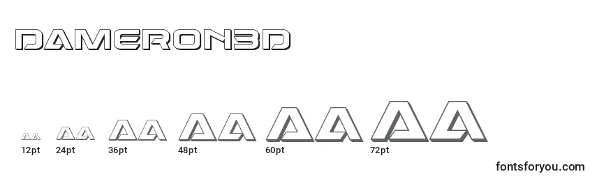 Dameron3D Font Sizes