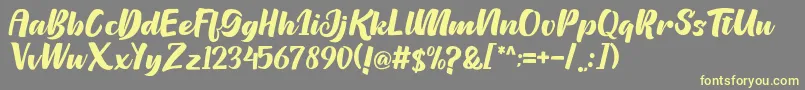 Pinguid Font – Yellow Fonts on Gray Background