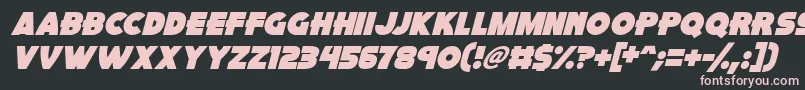 Fonte Pink Rocket Italic – fontes rosa em um fundo preto