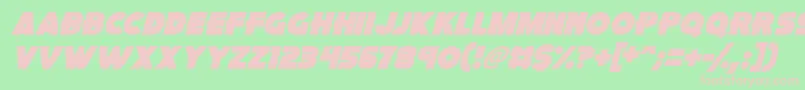 Шрифт Pink Rocket Italic – розовые шрифты на зелёном фоне