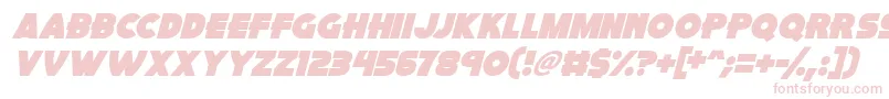 Pink Rocket Italic-Schriftart – Rosa Schriften auf weißem Hintergrund