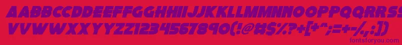 Шрифт Pink Rocket Italic – фиолетовые шрифты на красном фоне