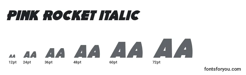 Pink Rocket Italic Font Sizes