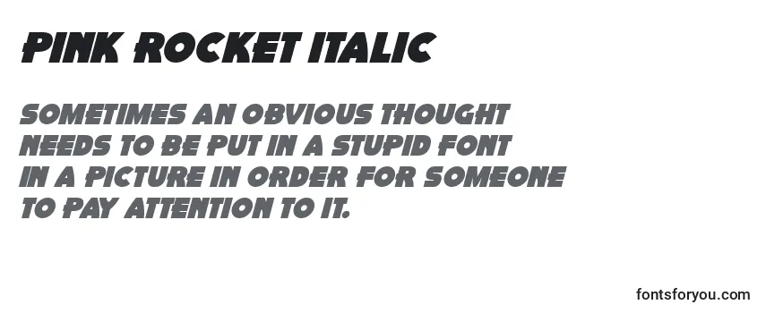 フォントPink Rocket Italic