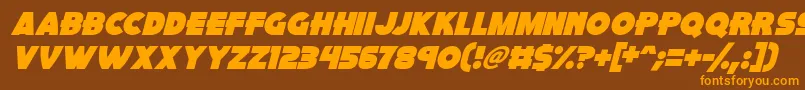 Pink Rocket Italic Font – Orange Fonts on Brown Background