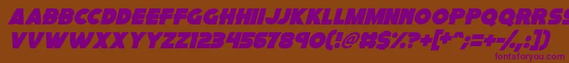 Pink Rocket Italic Font – Purple Fonts on Brown Background