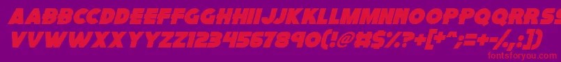 Pink Rocket Italic Font – Red Fonts on Purple Background