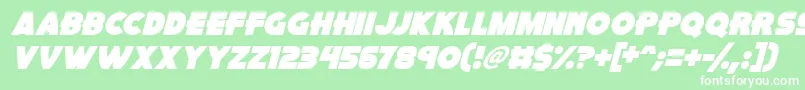 Pink Rocket Italic Font – White Fonts on Green Background