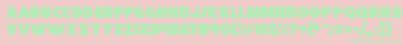 Pink Rocket Font – Green Fonts on Pink Background