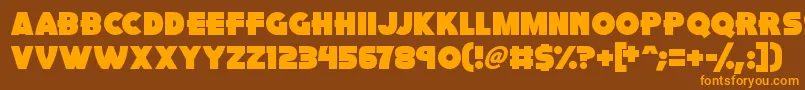 Pink Rocket Font – Orange Fonts on Brown Background