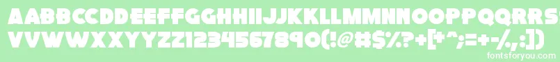 Pink Rocket Font – White Fonts on Green Background