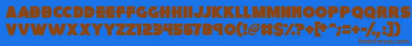Fonte Pink Rocket – fontes marrons em um fundo azul
