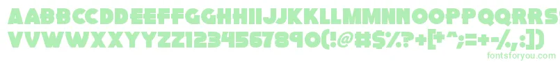 Czcionka Pink Rocket – zielone czcionki na białym tle