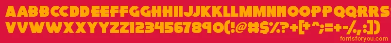 Шрифт Pink Rocket – оранжевые шрифты на красном фоне