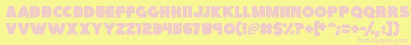 Pink Rocket Font – Pink Fonts on Yellow Background