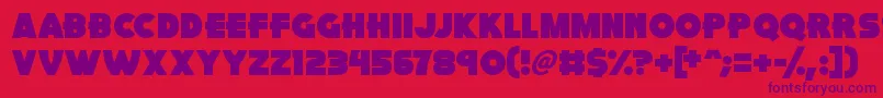 Pink Rocket Font – Purple Fonts on Red Background