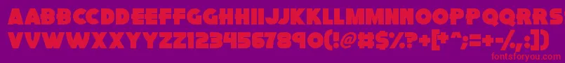 Pink Rocket Font – Red Fonts on Purple Background